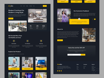 Electronic Product and Furniture Website Landing Page design