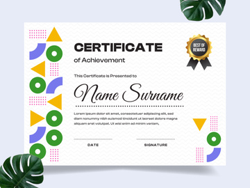 Modern certificate design template