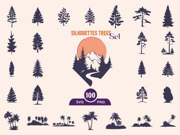 Trees Silhouettes Set