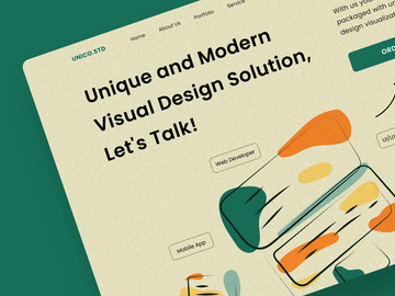 Unico - Hero Design Agency Landing Page