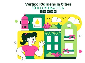 10 Vertical Gardens In Cities Illustration