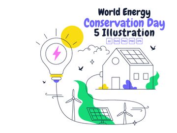 5 World Energy Conservation Day Illustration
