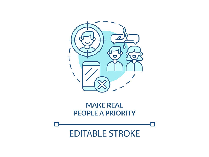 Make Real People Priority Turquoise Concept Icon By Bsd EpicPxls