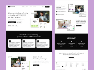 Online Investment Company Landing page.