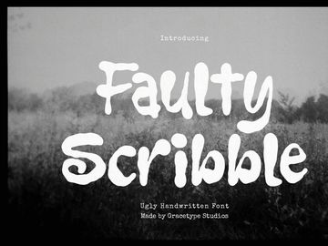 Faulty Scribble | Ugly Handwritten Font