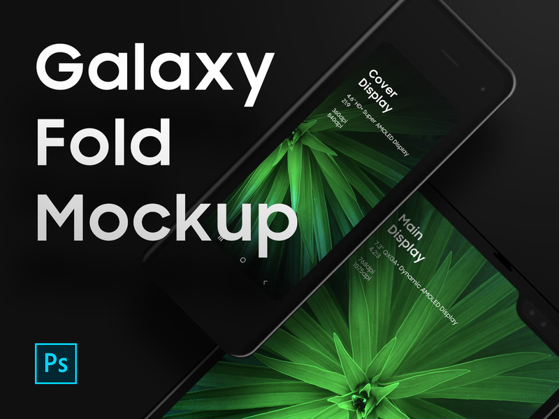 三星Galaxy Fold模拟图(Samsung Galaxy Fold Mockups)插图