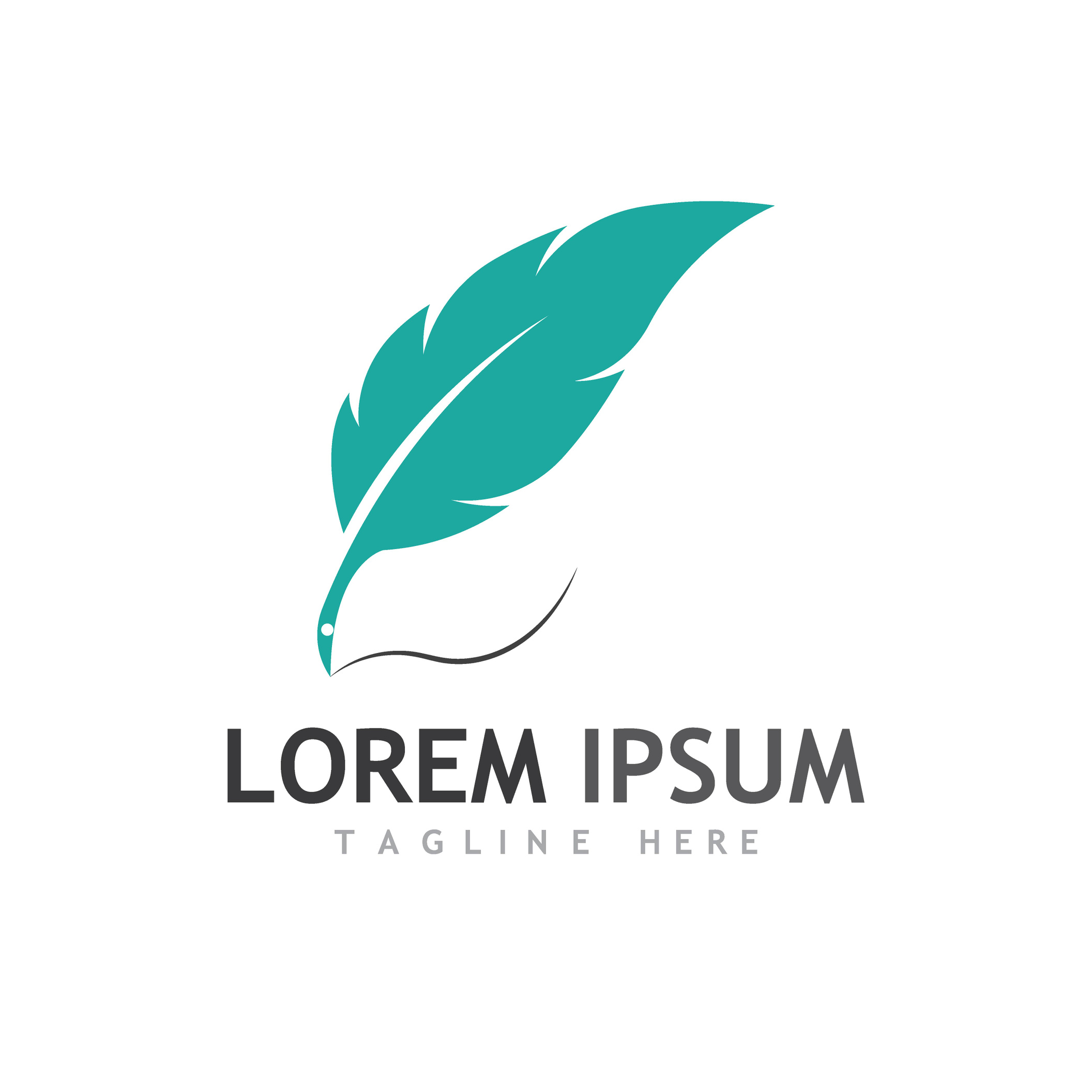 Feather logo design.