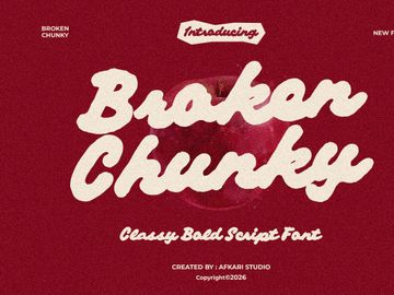 Broken Chunky - Classy Bold Script Font