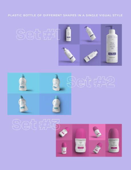 67个塑料瓶的模型/12个不同的套装/3个免费的/。(67 Mockups of Plastic Bottle/12 Different Sets/3 Free/)插图1