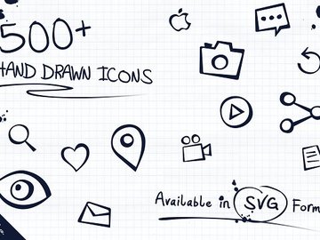 500+ Epic Hand Drawn Icons
