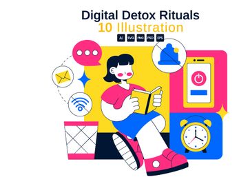 10 Digital Detox Rituals Illustration