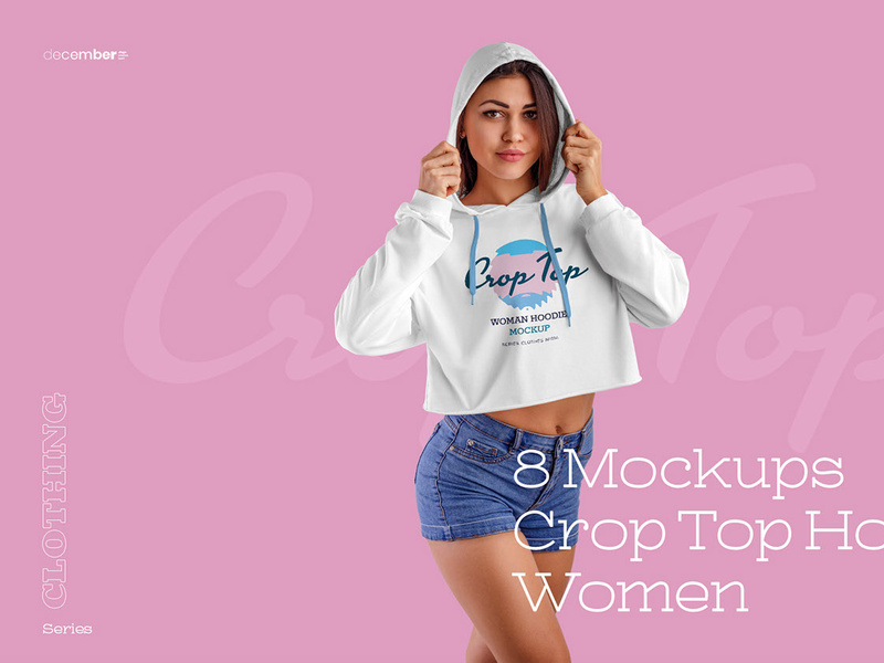 Download Women Crop Top Hoodie Mockup By Oleg Roman Ko Epicpxls PSD Mockup Templates