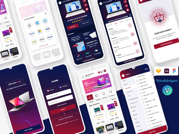 Buy Laptops Online Mobile App UI Kit