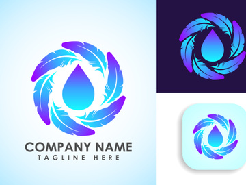 Feather logo design vector template. Feather logo for a writer or publishers.