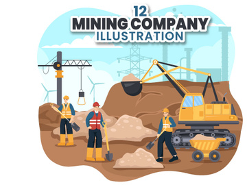 12 Mining Company Illustration