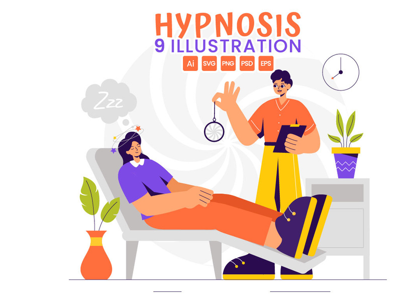 9 Hypnosis Design Illustration by denayuneep ~ EpicPxls