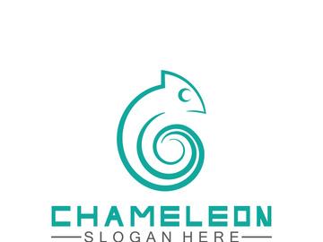 Chameleon logo design template. Vector illustration