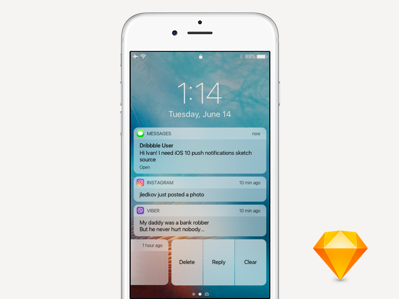 iOS 10 Push Notifications Freebie