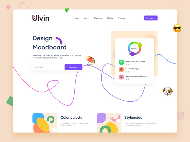 UI UX Web design template by Ulvin Omarov ~ EpicPxls