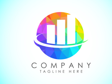 Finance and accounting logo low poly art style design vector template, Business finance logo