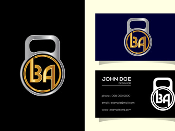Initial Letter B A Logo Design Vector. Graphic Alphabet Symbol For Corporate Business Identity
