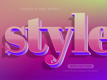Fashion editable text effect style vector template