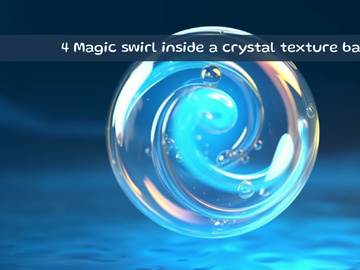 Magic swirl inside a crystal texture ball