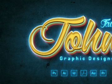 free 3D Text Effect PSD