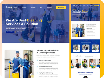 Cleaning Services Website UI Design – Professional Service Compa