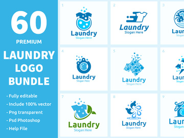 60 Laundry Logo Bundle