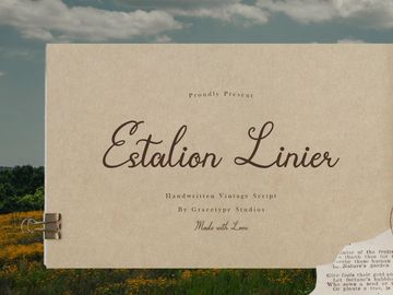 Estalion Linier | Handwritten Vintage Script