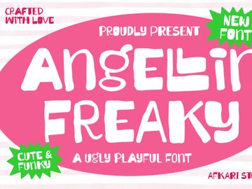 Angellin Freaky - A Ugly Playful Font