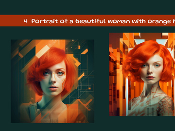 Portrait of a beautiful woman with orange hair