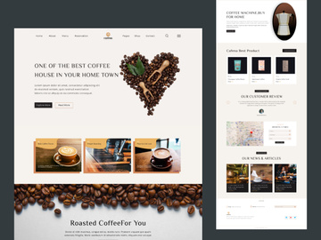 Coffee shop landing page