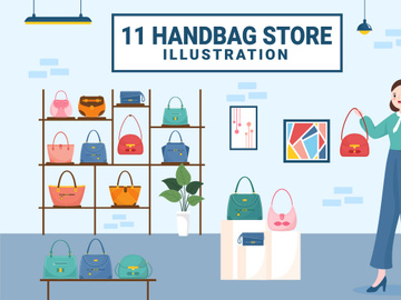 11 Handbag Store Design Illustration