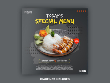 Restaurant fast food social media post