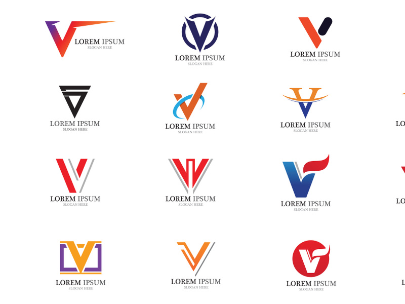 V letter initial logo vector by Upgraphic ~ EpicPxls