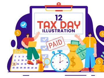 12 Tax Day Illustration