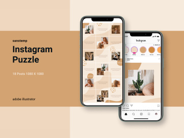 Minimalist Instagram Puzzle Template