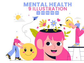 9 Mental Health Awareness Illustration