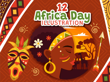 12 Happy Africa Day Illustration