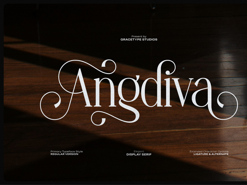 Angdiva | Display Serif Font by Gracetypestudio ~ EpicPxls