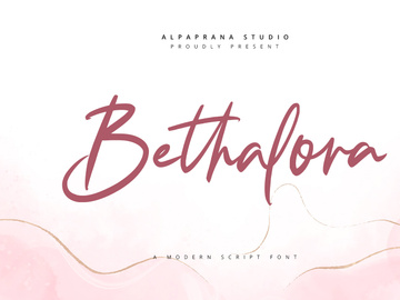 Bethalora - Modern Script Font