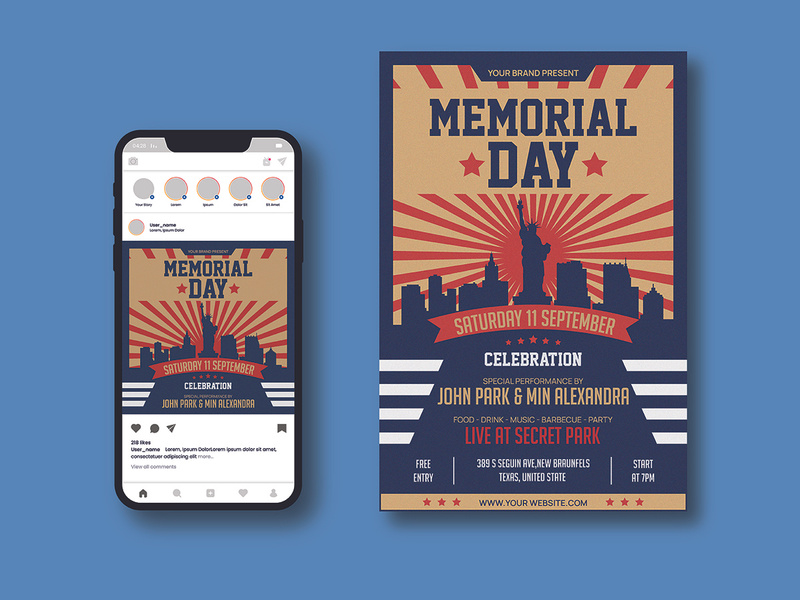 Memorial day Flyer by iDoodle ~ EpicPxls