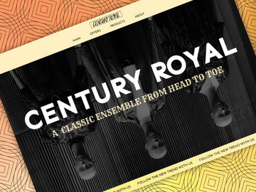 Clothing brand landing page.