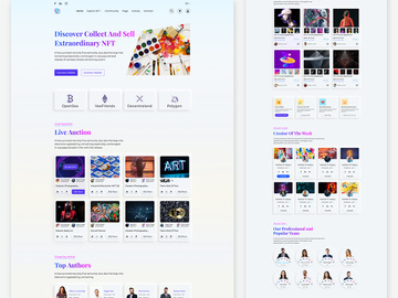 NFT Website Landing Page Template Design