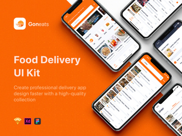 GonEats - Food Delivery UI Kit for Sketch