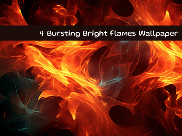 Bursting bright flames wallpaper