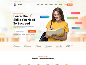 Online Education And LMS PSD Template
