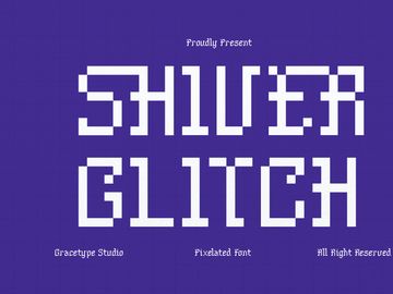 Shiver Glitch | Pixelated Font